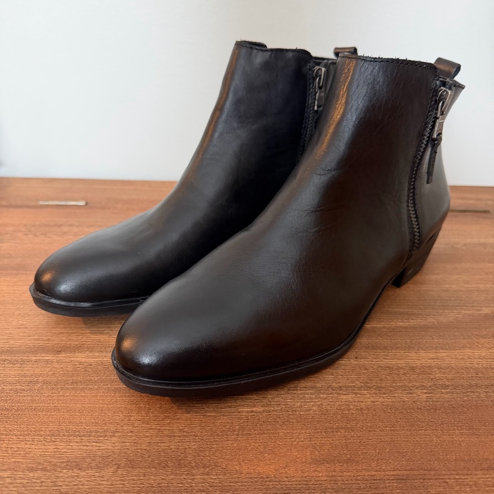 Lauren Ralph Lauren Shira Leather Booties Size 11 Luxury Designer Ankle Boots
